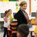 Ann Arbor Public Schools Superintendent Jeanice Kerr Swift walks through a class at Logan Elementary School on the first day of school, Tuesday, September 3, 2013. Melanie Maxwell | AnnArbor.com